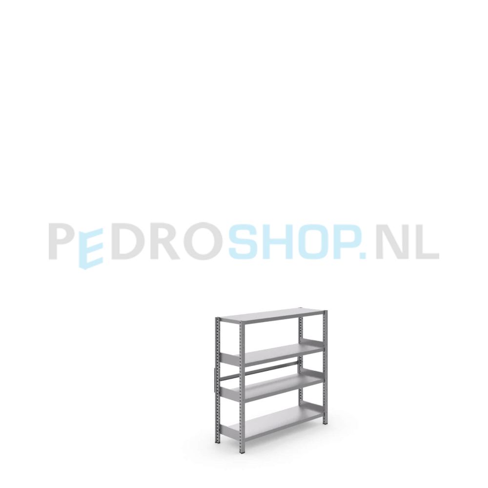 Metalen stellingkast: 100cm (h) x 30cm (d) x 104.2cm (l)