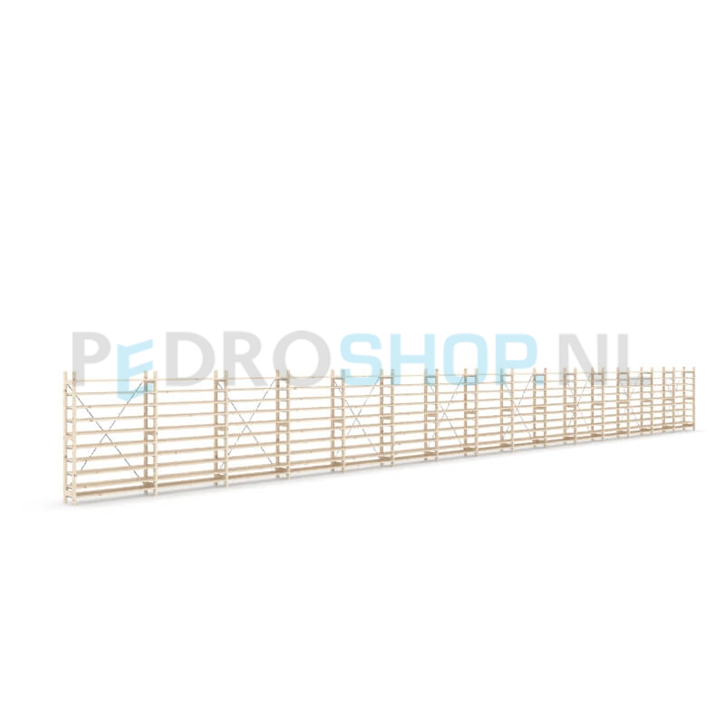 Houten stellingkast Easyrack: 150cm (h) x 30cm (d) x 1503cm (l)