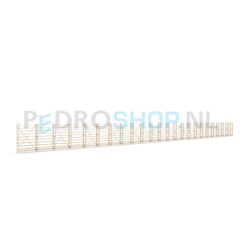 Houten stellingkast Easyrack: 150cm (h) x 30cm (d) x 2303cm (l)