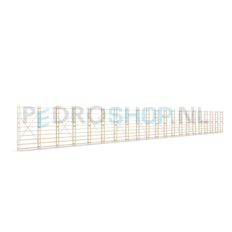 Houten stellingkast Easyrack: 210cm (h) x 30cm (d) x 2003cm (l)