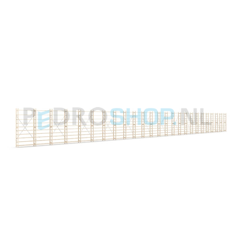 Houten stellingkast Easyrack: 210cm (h) x 30cm (d) x 2403cm (l)