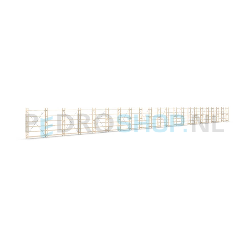Houten stellingkast Easyrack: 150cm (h) x 30cm (d) x 2103cm (l)