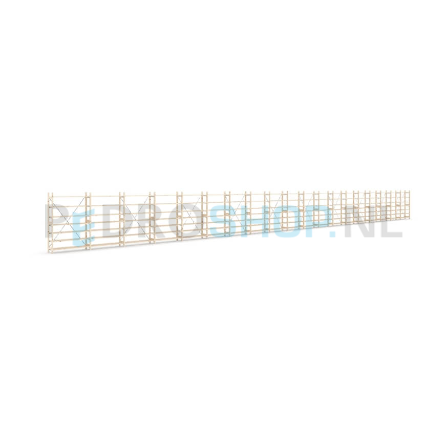 Houten stellingkast Easyrack: 150cm (h) x 30cm (d) x 1903cm (l)